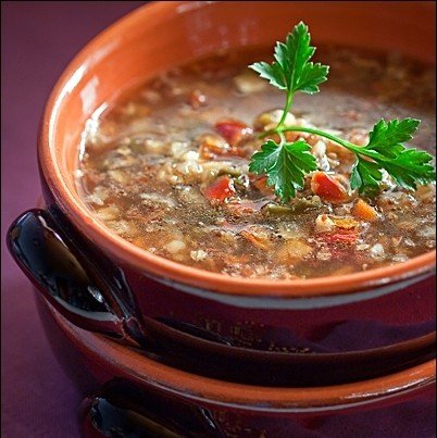 Суп с гречкой и шампиньонами