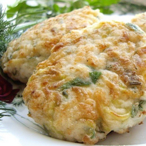 Куриные котлеты с кабачками