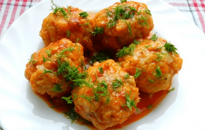 Куриные тефтели с овощами