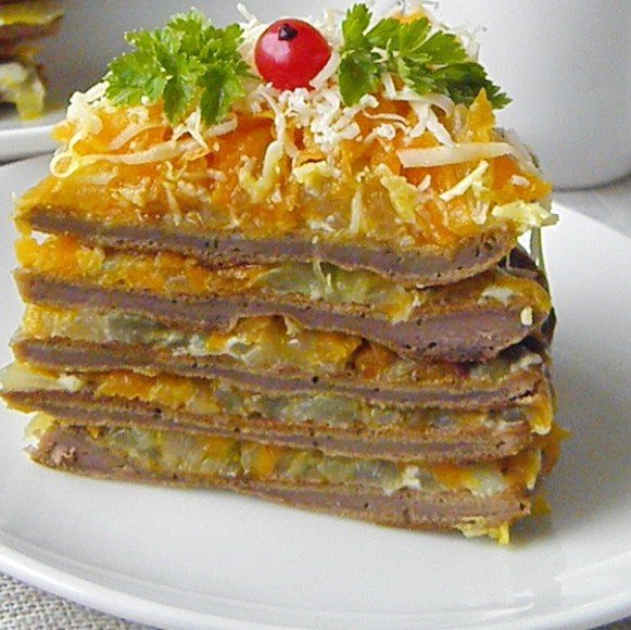 Торт из куриной печени